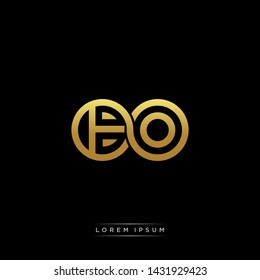 BO initial letter linked circle capital monogram logo modern template