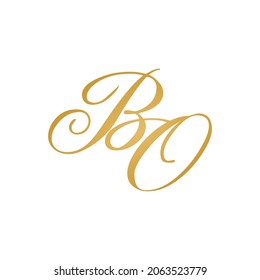 BO initial logo design vektor stock