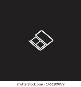 BO Initial Logo letters with rotate squere template