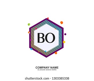 BO initial logo template vector