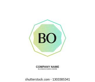 BO initial logo template vector