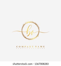 BO Initial luxury handwriting logo vector