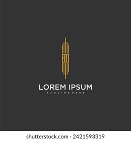 BO initial monogram business logo