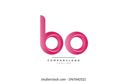 BO initialisiert Monogramm Buchstaben Textalphabet Logo-Design