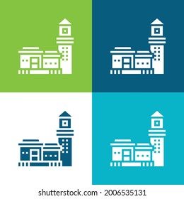 Bo Kaap Flat four color minimal icon set
