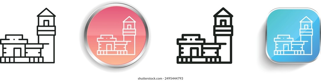 bo kaap icon. Thin Linear, Regular and Button Style Design Isolated On White Background