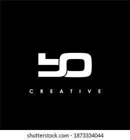 Ilustración vectorial de plantilla de diseño de logotipo inicial de carta BO