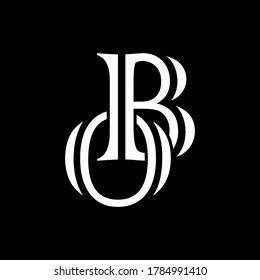 Logo de la carta BO con fondo negro.Icono de la carta bonita