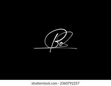 BO letter logo design and monogram logo
