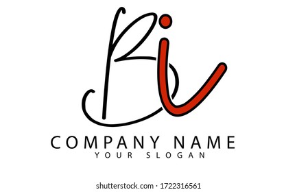 ilustración inicial del logotipo de la letra bo. diseño del logotipo. No es fácil editar o cambiar el color de la letra.