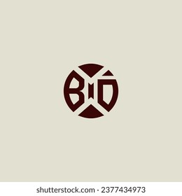 BO line geometric initial logo in high quality professional design that will print well across any print media