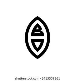 BO line geometric monogram with high quality professional design that will print well