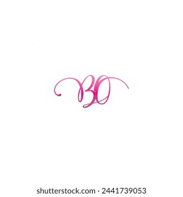 bo logo design feminine type initials logo design 