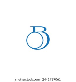bo logo design feminine type initials logo design 