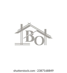 BO logo with a home form element which means a real estate company