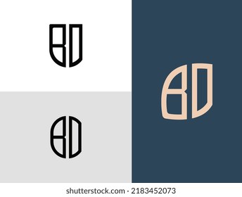 BO modern initial letter logo design vector bundle. It will be suitable for which company or brand name start those initial.