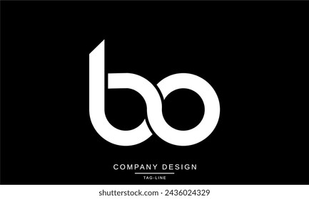 BO, OB abstract letters logo monogram design icon