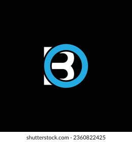 BO u OB abstracto sobresaliente negocio profesional asombroso marca artística empresa de diferentes colores ilustración logo