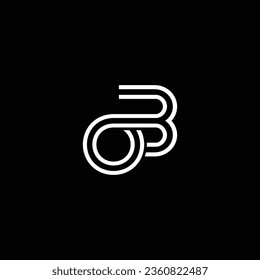 BO or OB abstract outstanding professional business awesome artistic branding company different colors illustration logo