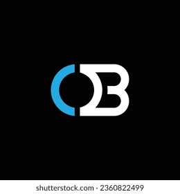 BO or OB abstract outstanding professional business awesome artistic branding company different colors illustration logo