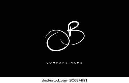 BO, OB Alphabets Letters Logo Monogram