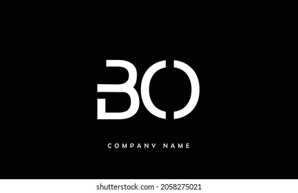 BO, OB Alphabets Letters Logo Monogram