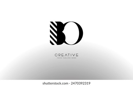 BO OB Alphabets Letters Logo Monogram