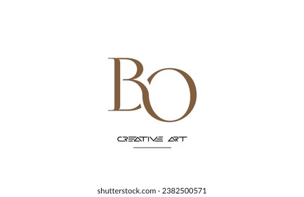 BO, OB, B, O abstract letters logo monogram