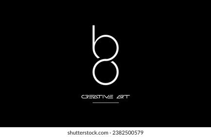 BO, OB, B, O abstract letters logo monogram