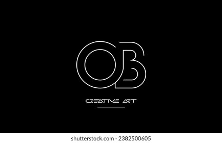 BO, OB, B, O abstrakte Buchstaben Logo-Monogramm