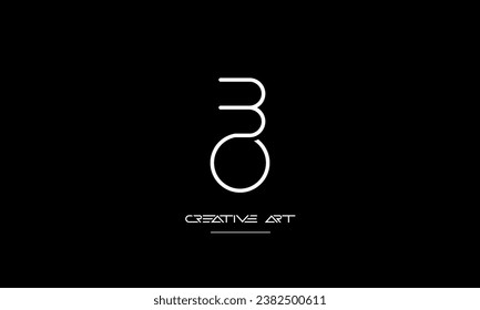 BO, OB, B, O abstract letters logo monogram