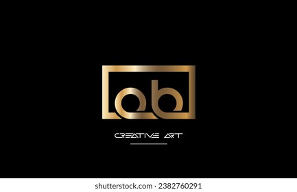 BO, OB, B, O letras abstractas monograma