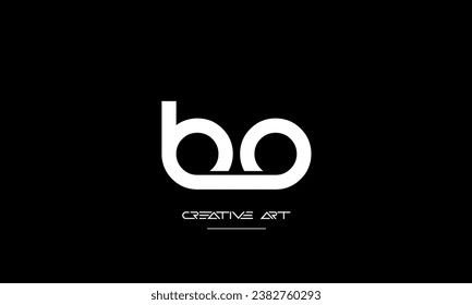 BO, OB, B, O letras abstractas monograma