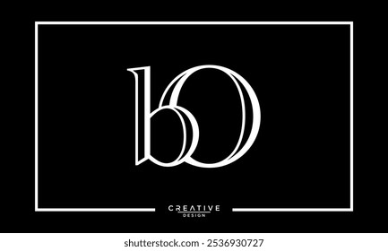 BO, OB, B, O, Letras abstratas Monograma de logotipo
