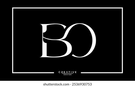 BO, OB, B, O, Abstrakte Buchstaben Logo-Monogramm