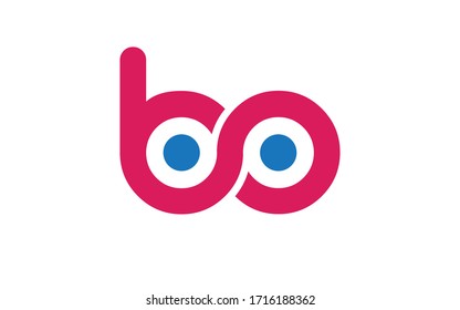 Bob oder B, o Logodesign mit Anfangsbuchstaben, Vorlage für die Vektorillustration