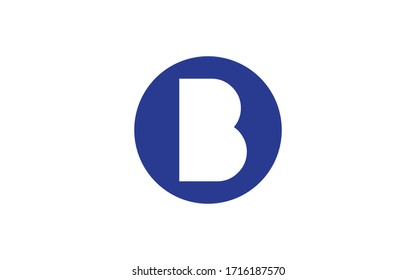 BO or OB and B, O Uppercase Letter Initial Logo Design, Vector Template