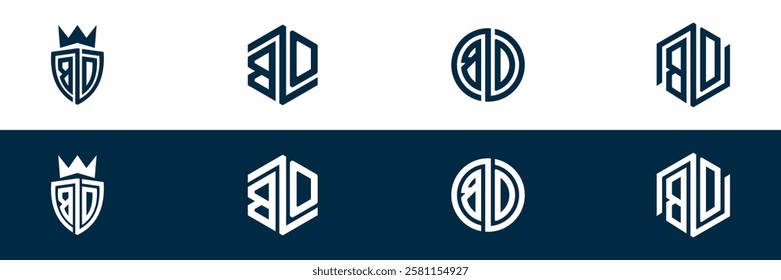 BO OB letter logo set design