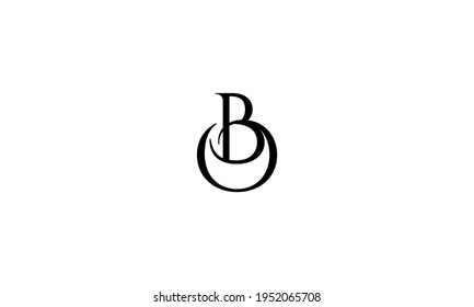 BO or OB letter logo. Unique attractive creative modern initial BO OB B O initial based letter icon logo