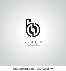 BO OB Letter Modern Artistic Logo Design. Initial Based Vector Template.