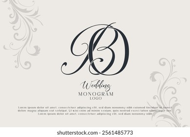 BO OB wedding monogram logo