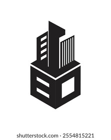 bo real state hexagon  vector letter logo