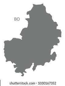 Bo Sierra Leone Map grey illustration silhouette