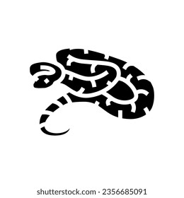 boa constrictor, vector de icono de glifo de serpiente animal. signo de serpiente animal boa constrictor. ilustración de símbolo aislado