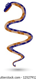 boa constrictor with an exotic coloring on a white background. vector image