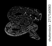 Boa Constrictor, featuring detailed line art and bold contours. Ideal for tattoos, logos, t-shirt prints, posters, wildlife designs, and nature-themed illustrations.