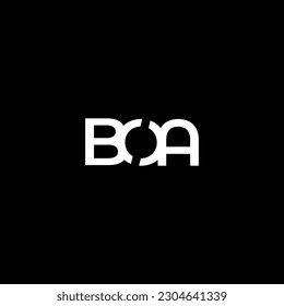 Logotipo de monograma de la carta inicial de BOA