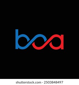 BOA-Buchstabe Logo-Design, Vektorvorlage