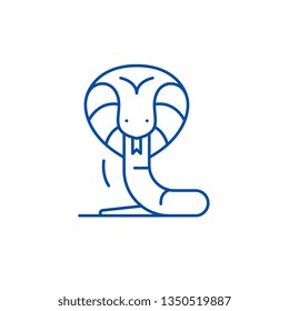 Boa line icon concept. Boa flat  vector symbol, sign, outline illustration.