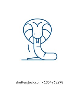 Boa line icon concept. Boa flat  vector symbol, sign, outline illustration.